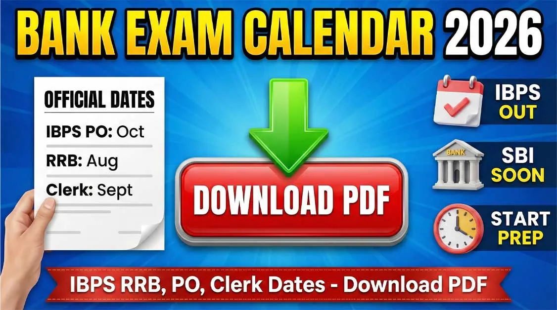 Bank Exam Calendar 2026 Official PDF