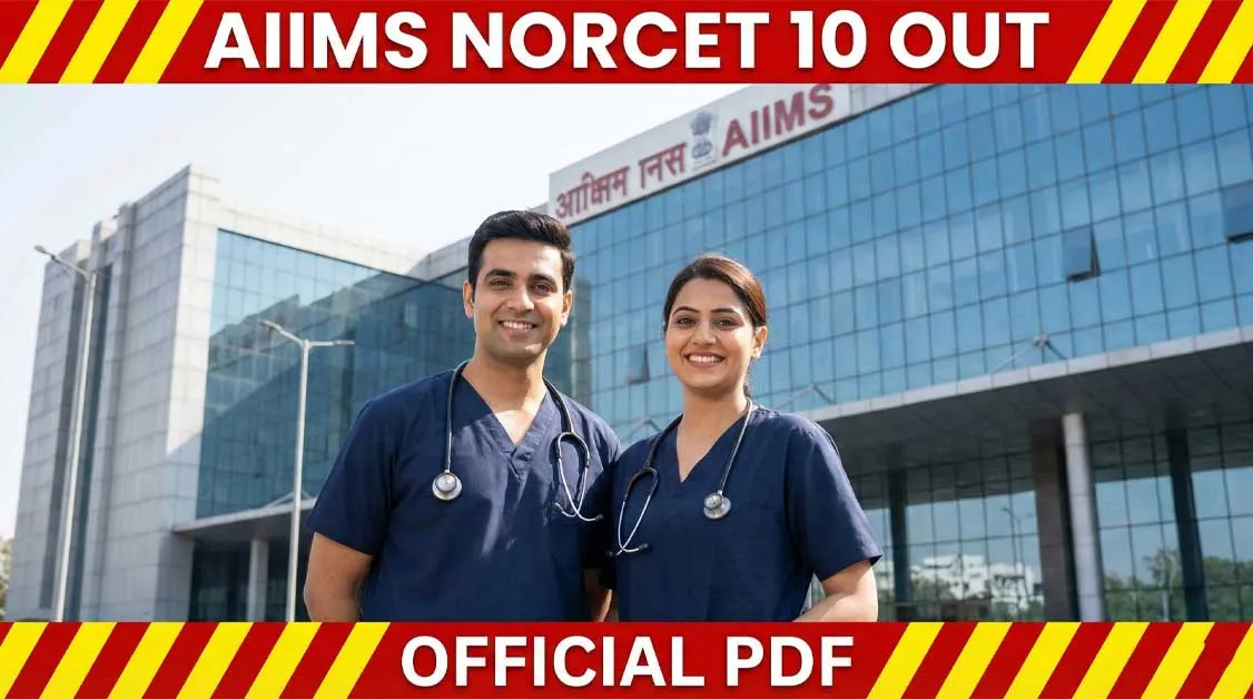 AIIMS NORCET 10 Notification 2026 PDF Apply Online
