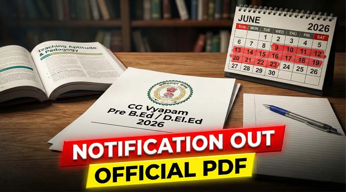 CG Vyapam DElED BEd Notification 2026