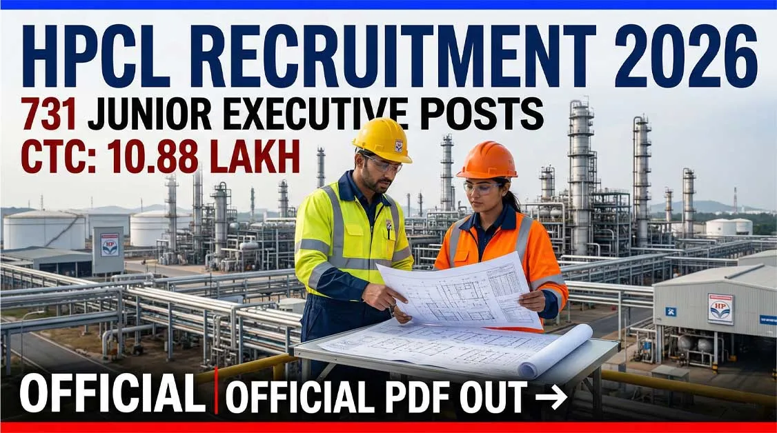 HPCL Recruitment 2026 Out for 731 Junior Executive: Notification PDF