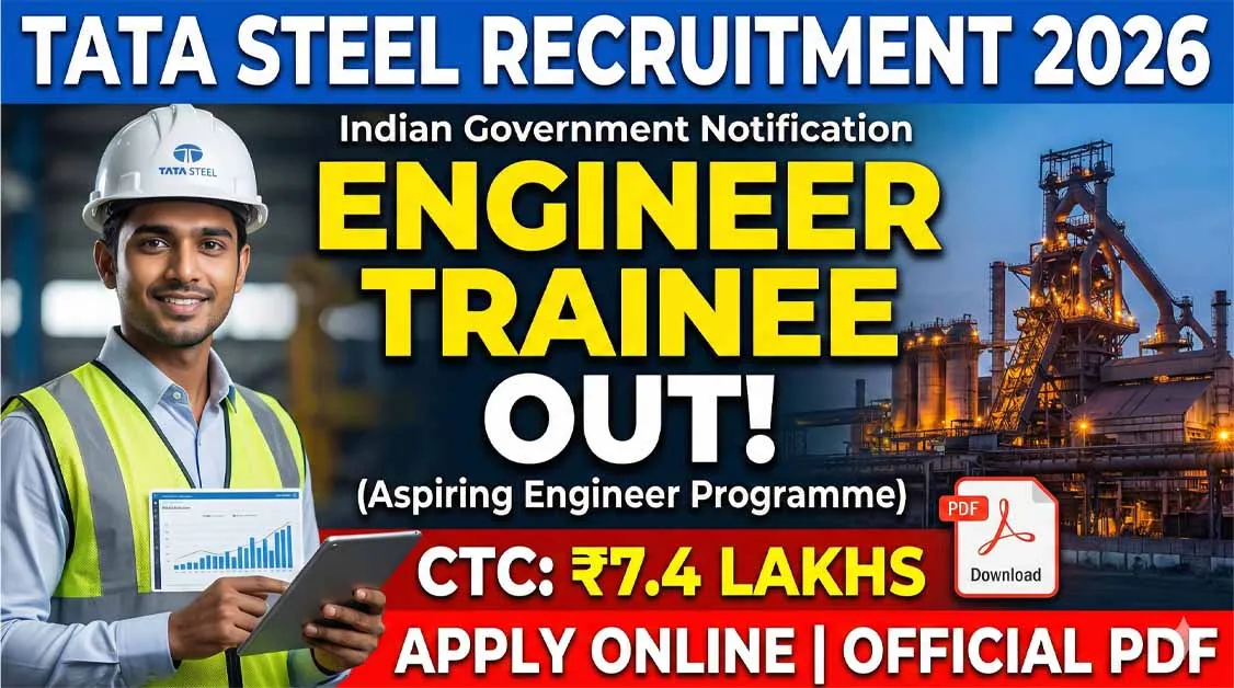 Tata Steel Engineer Trainee Recruitment 2026 Notification PDF