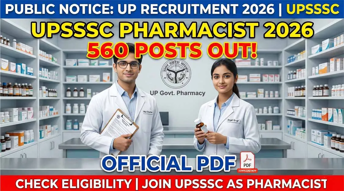UPSSSC Pharmacist Recruitment 2026 Notification PDF