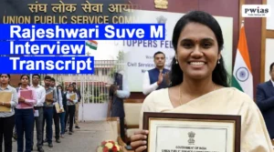 UPSC CSE 2025 AIR 2 Rajeshwari Suve M Interview Transcript